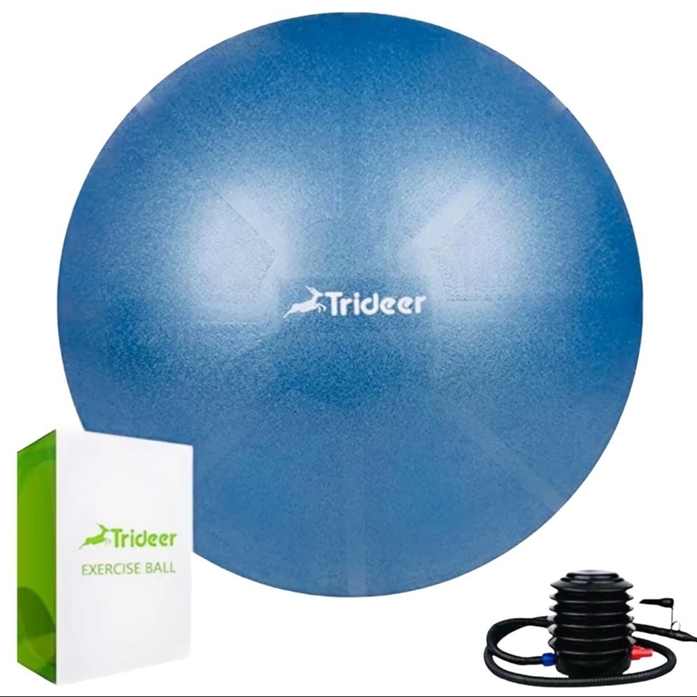 Trideer Exercise Ball Blue 55 cm Heavy Duty Exercise Implement NIB Yoga